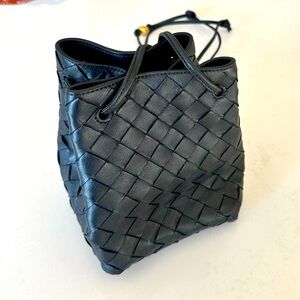 Bottega Veneta Napa Intrecciato Small Drawstring Bucket Bag